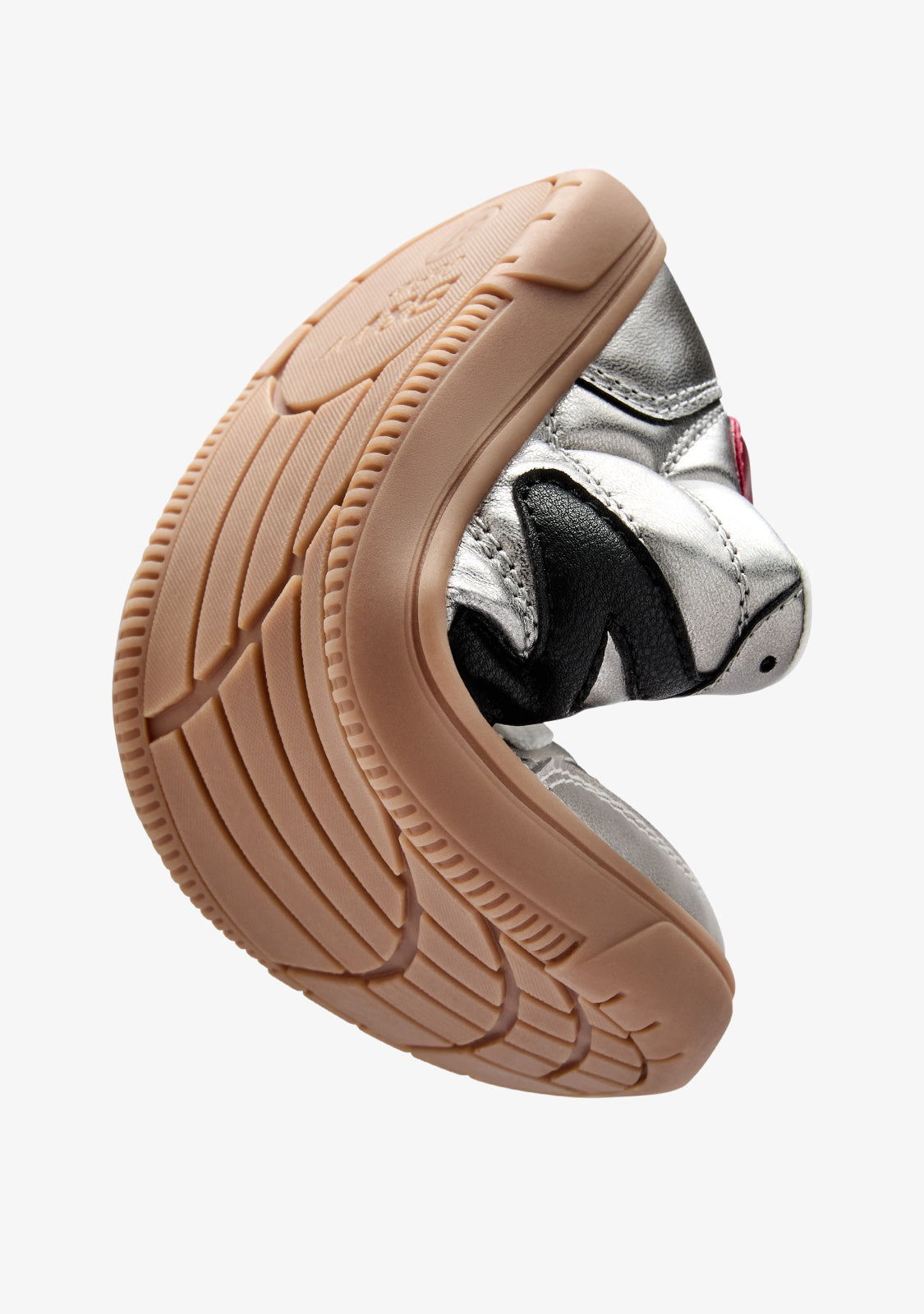Silver Barefoot Trainers with Logo