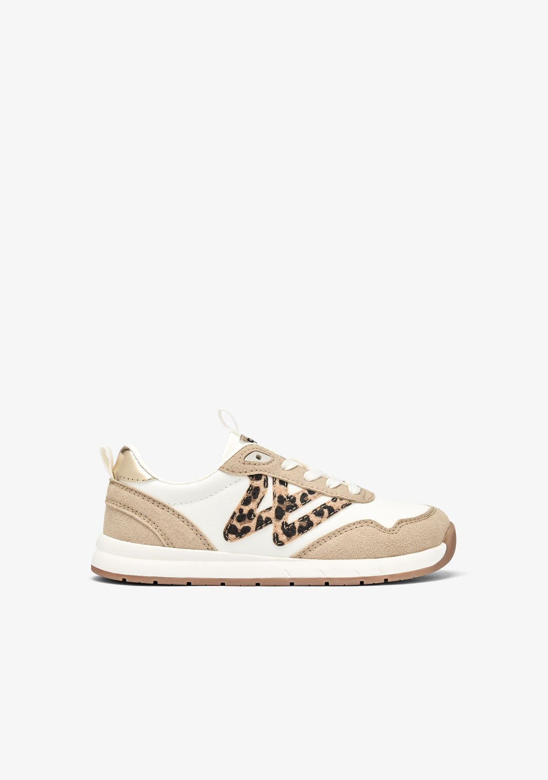 White and Leopard Barefoot Sneakers