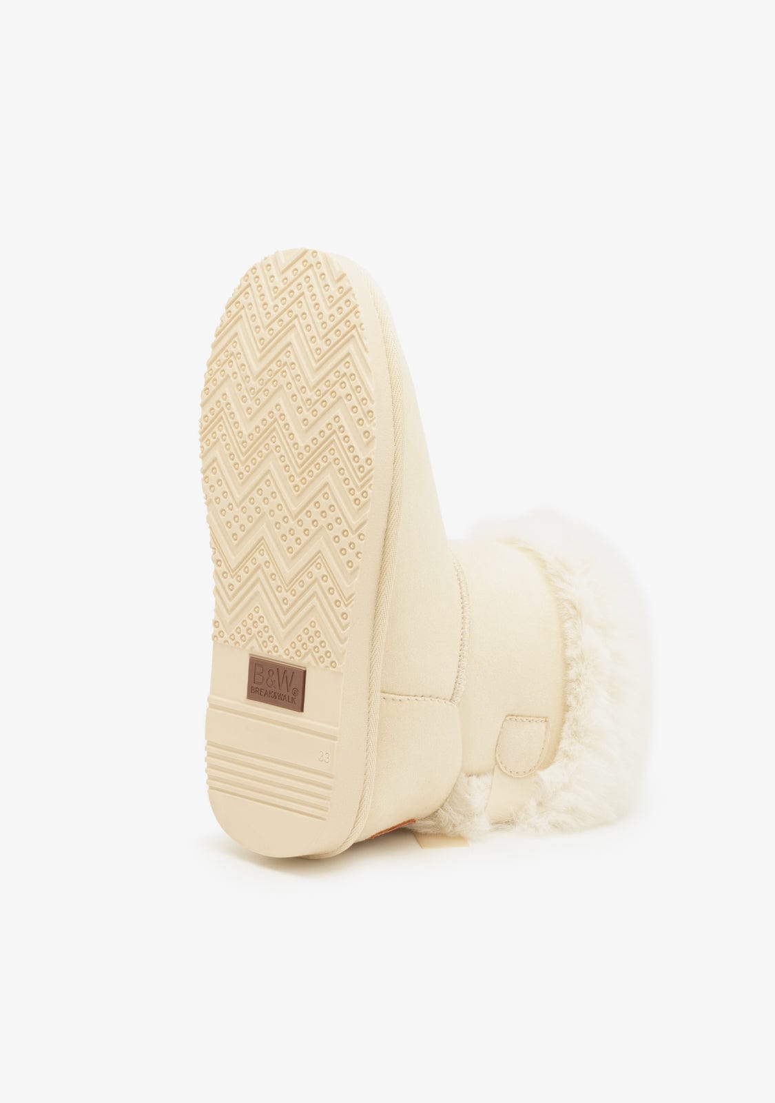 Beige Bow Fur Australian Boots Water Repellent
