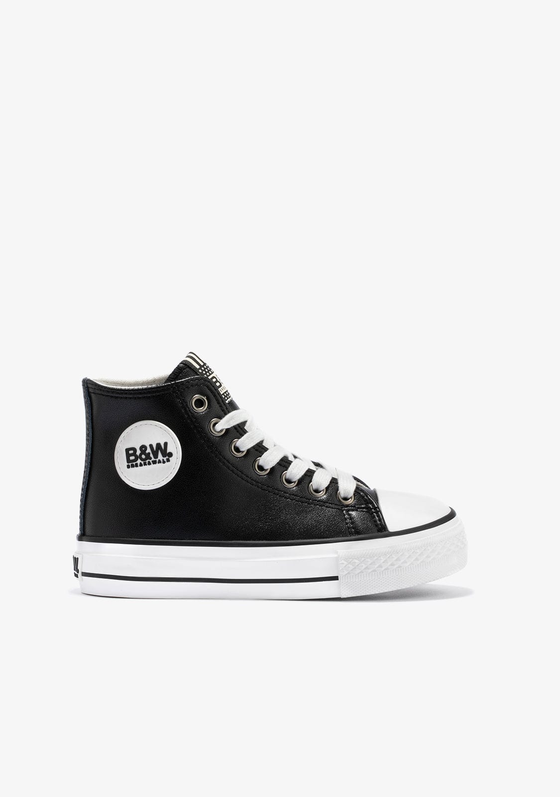 Black Basic Hi-Top Sneakers Napa