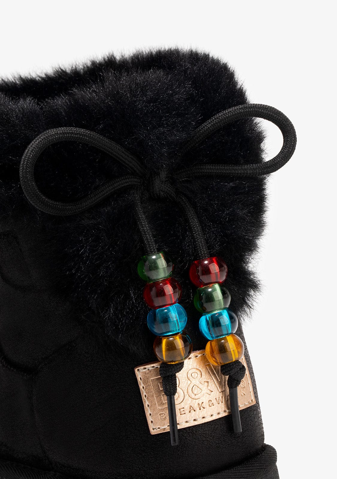 Black Beads Fur Australian Boots