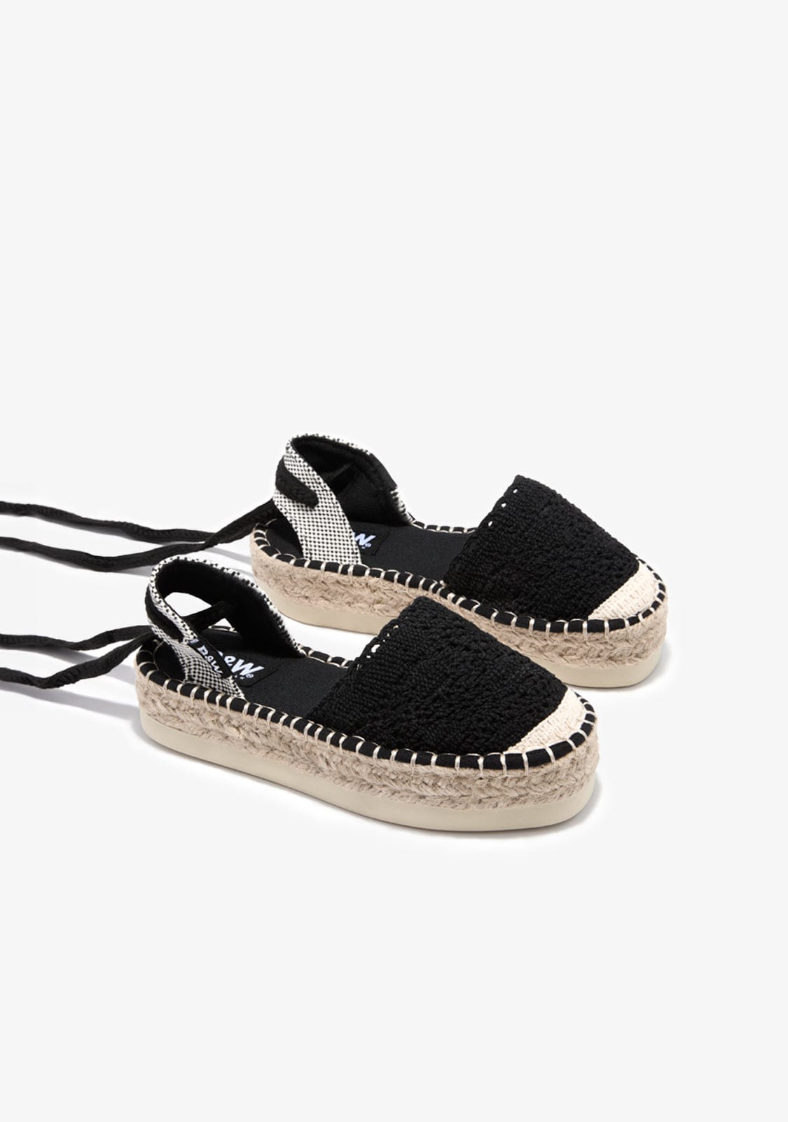 Black Cochet Espadrilles