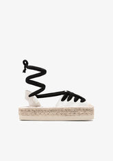 Off White Straps Espadrilles