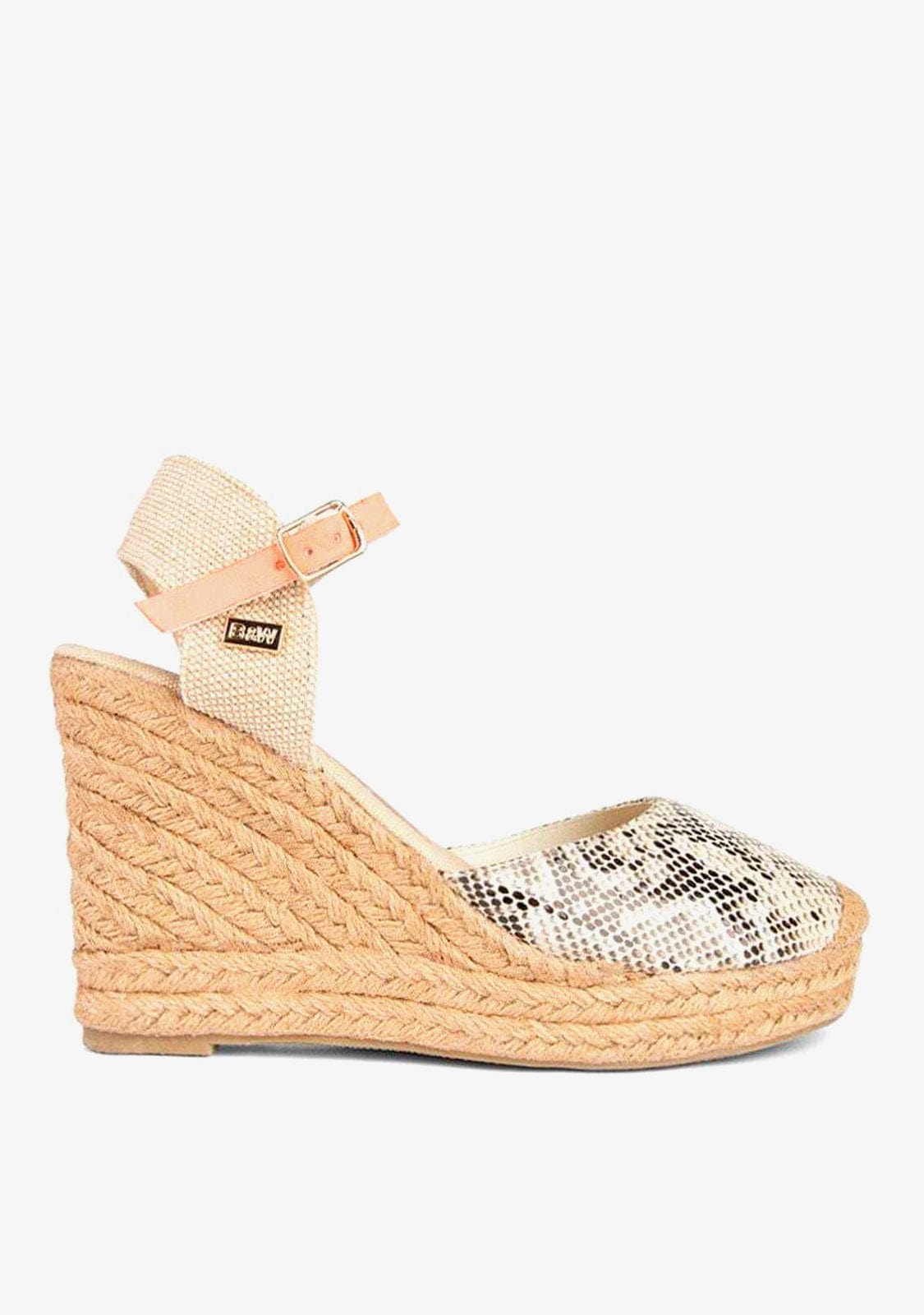 Wedge Shoe Espadrilles Capri Snake Beige