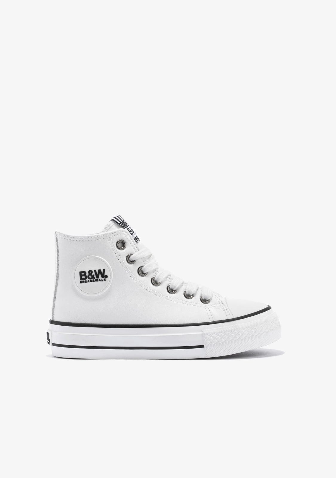 White Basic Hi-Top Sneakers Napa