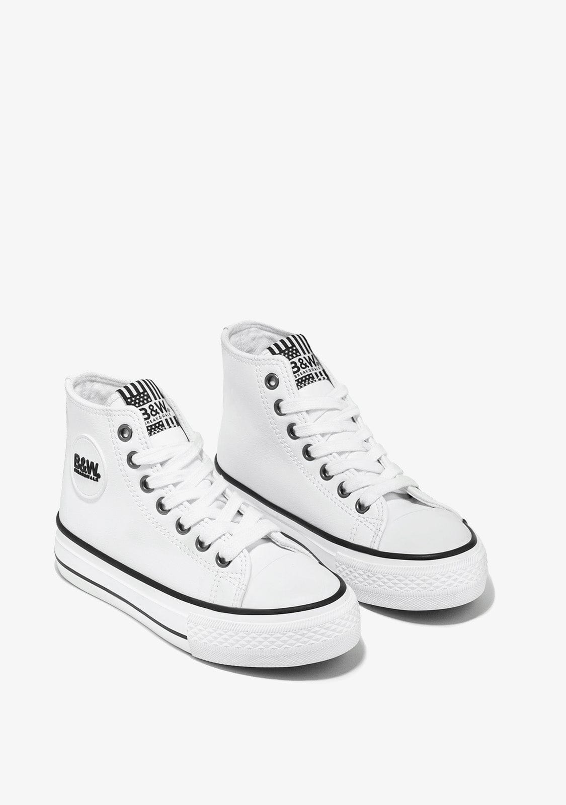 White Basic Hi-Top Sneakers Napa