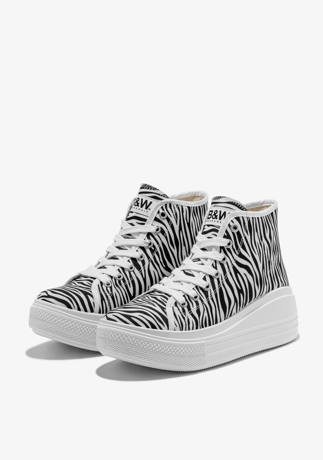 Zebra Platform Rider Hi-Top Sneakers