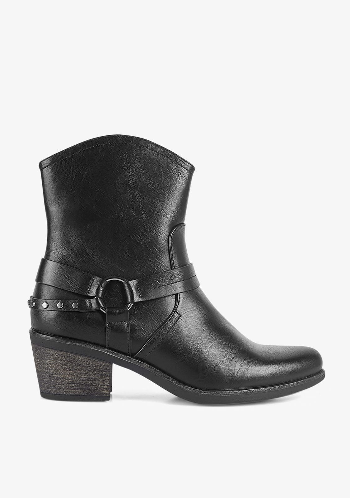 Ankle Boots Cowboy West Black Buffalo
