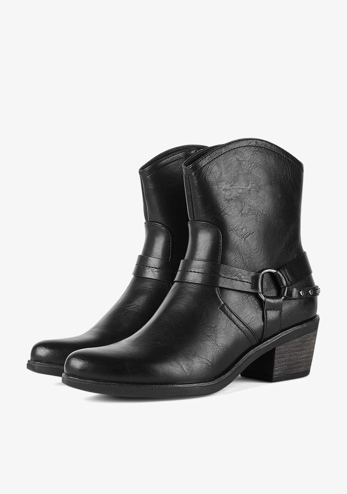 Ankle Boots Cowboy West Black Buffalo