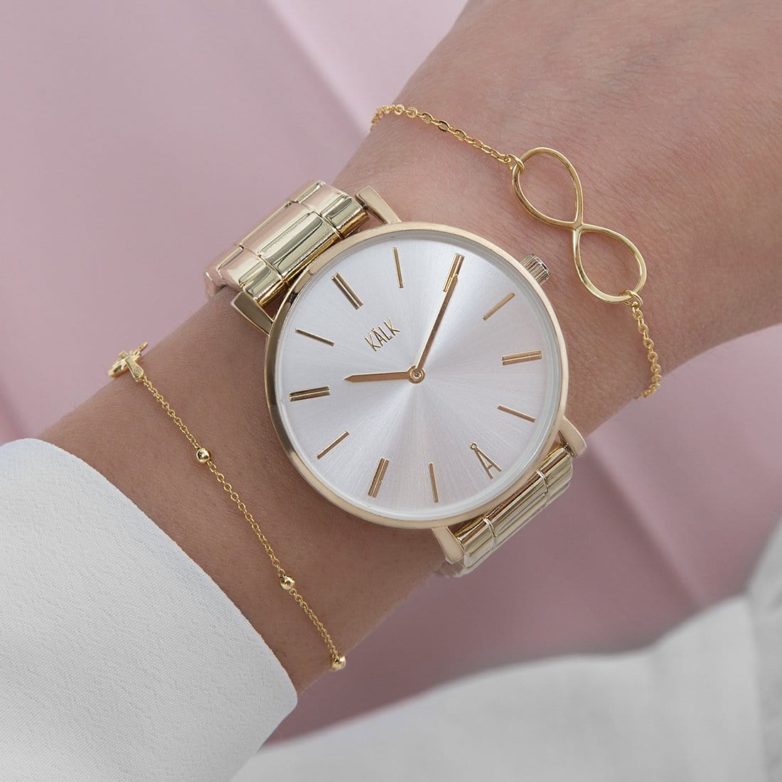 Classy Gold White Watch