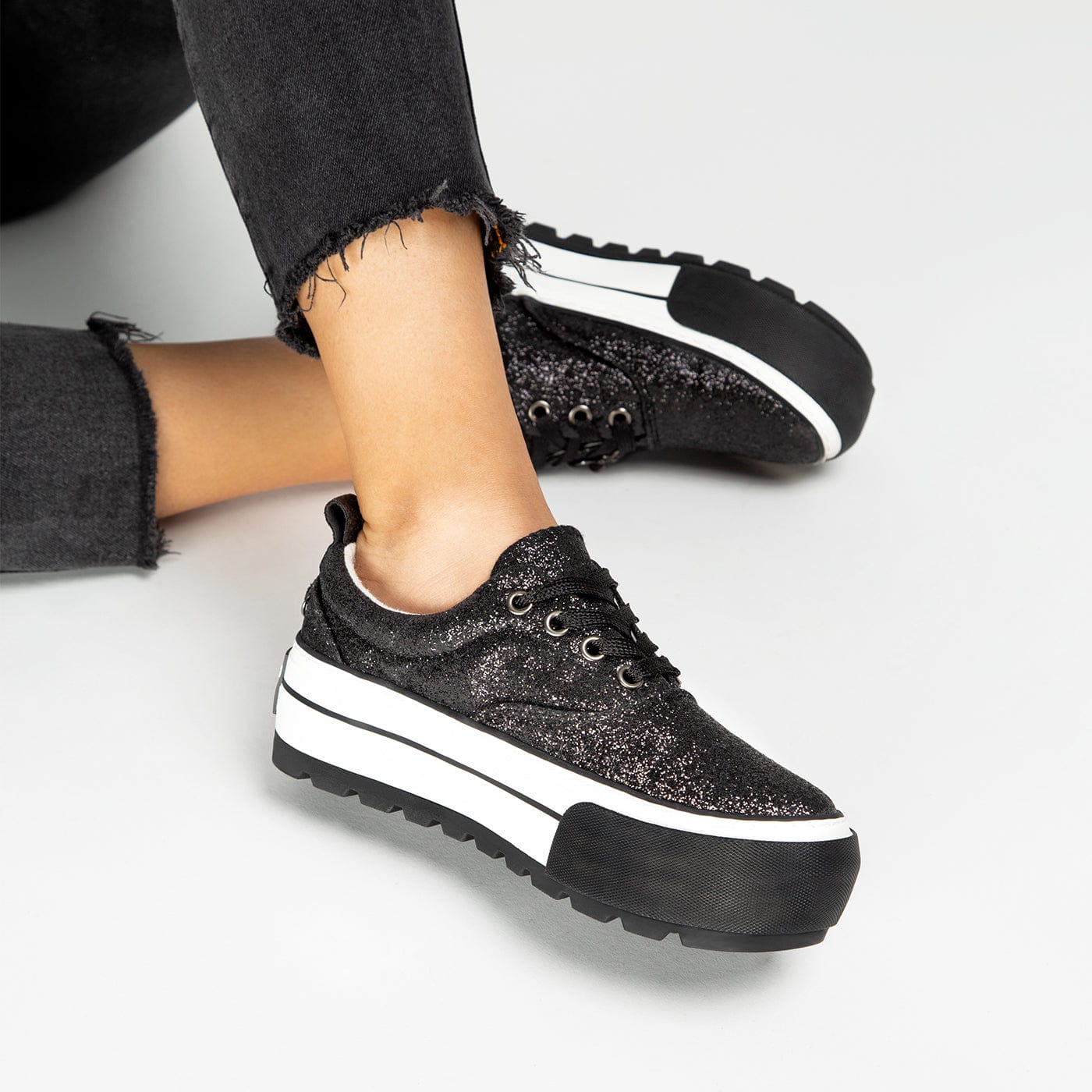 Eclipse Platform Glitter Black
