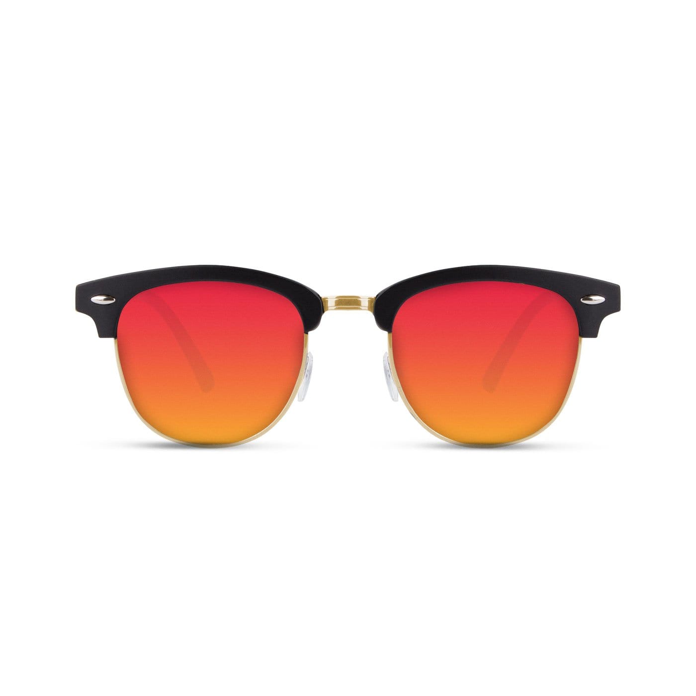 Malaca Matte Black Gold / Red Sunglasses