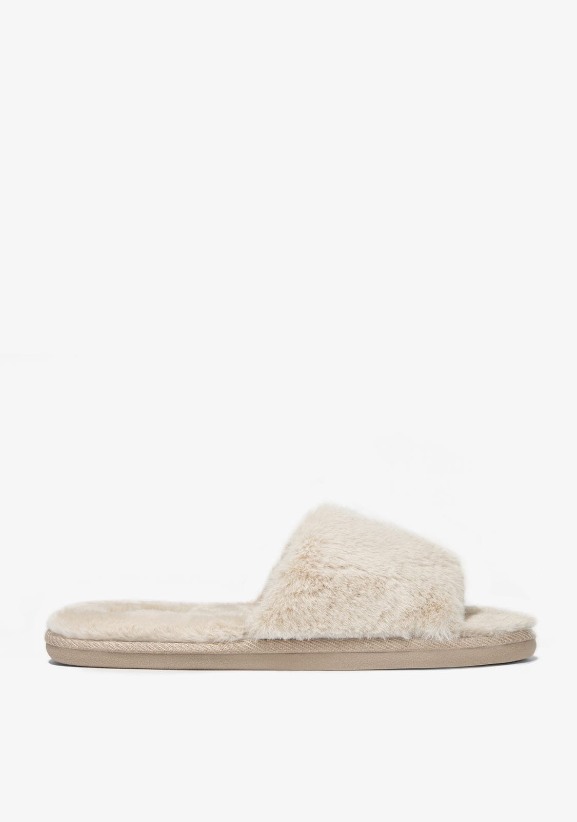 OPEN TOE HOME SLIPPER BEIGE