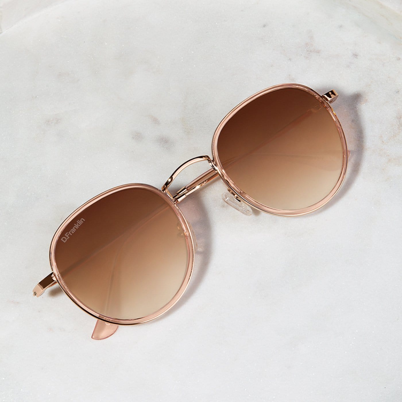 Walker Round Rose Gold / Grad Brown