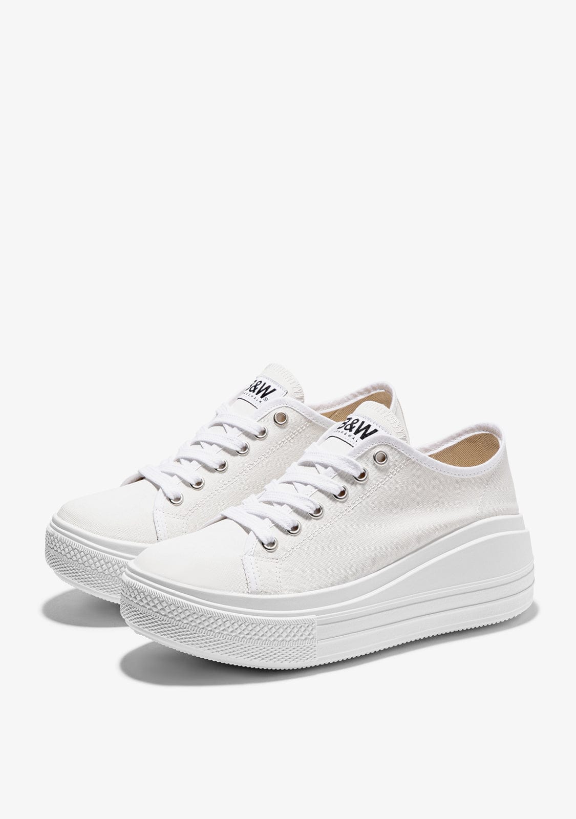 White Rider Platform Sneakers