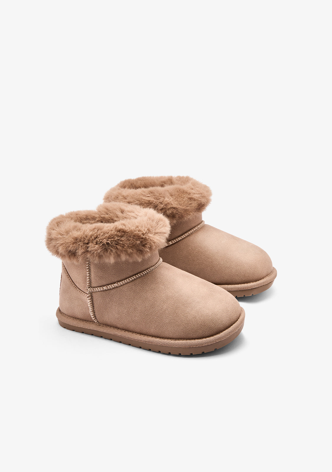 Taupe Goflex Low Fur Australian Boots B&W