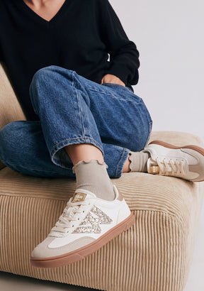 Sneakers Barefoot Glitter White