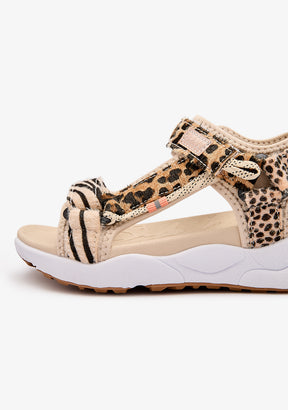 Multi Print Strip Sandals