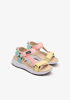 Multi Pastel Strip Sandals