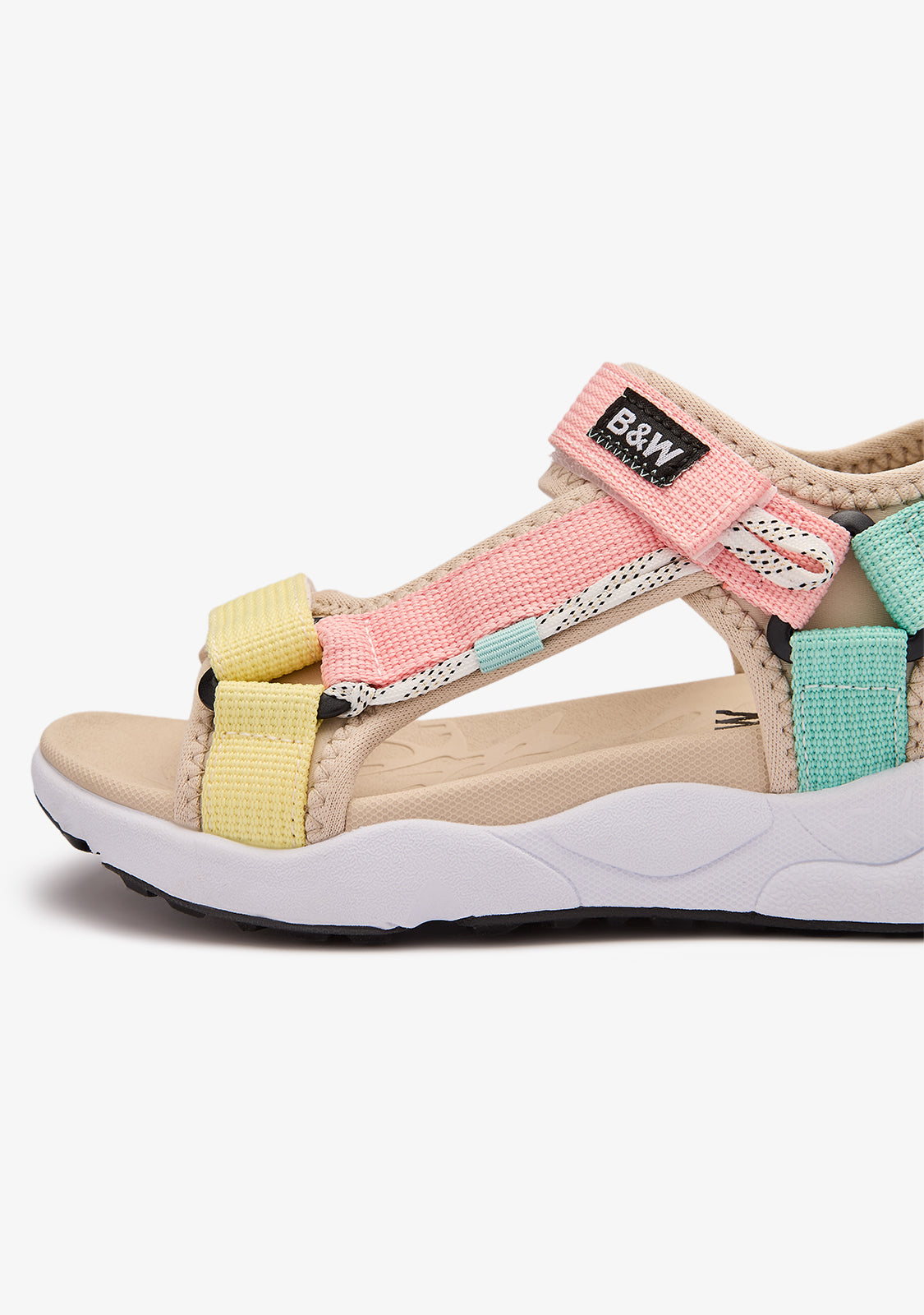 Multi Pastel Strip Sandals
