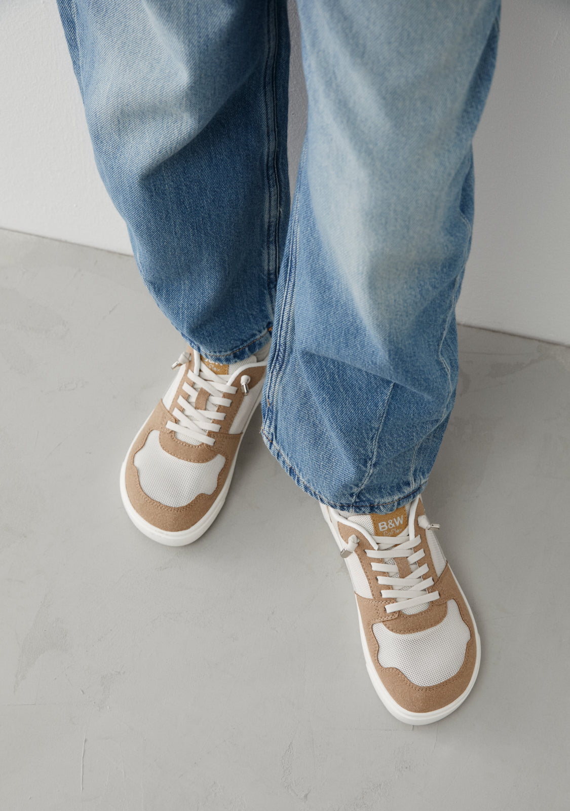 Beige White Barefoot Goflex Sneakers