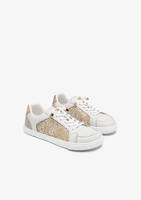 Barefoot Goflex Gold Glitter Sneakers