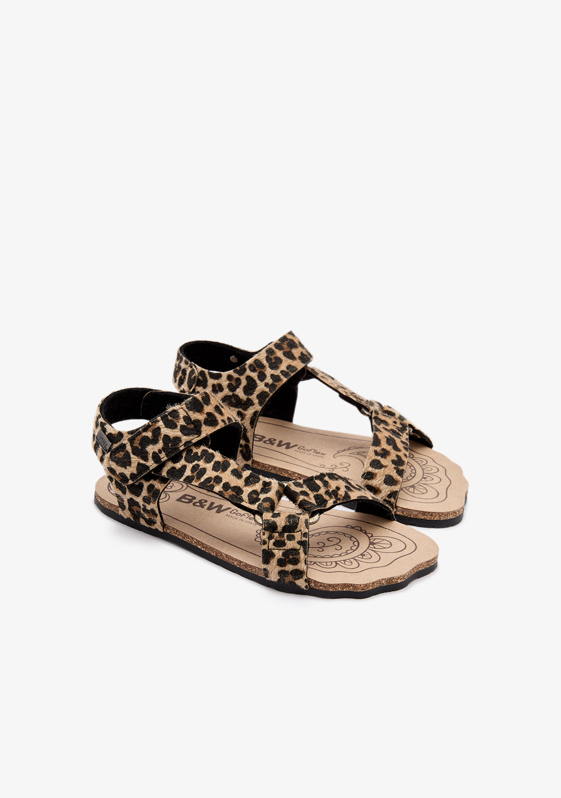 Leopard Straps Barefoot Goflex Sandals