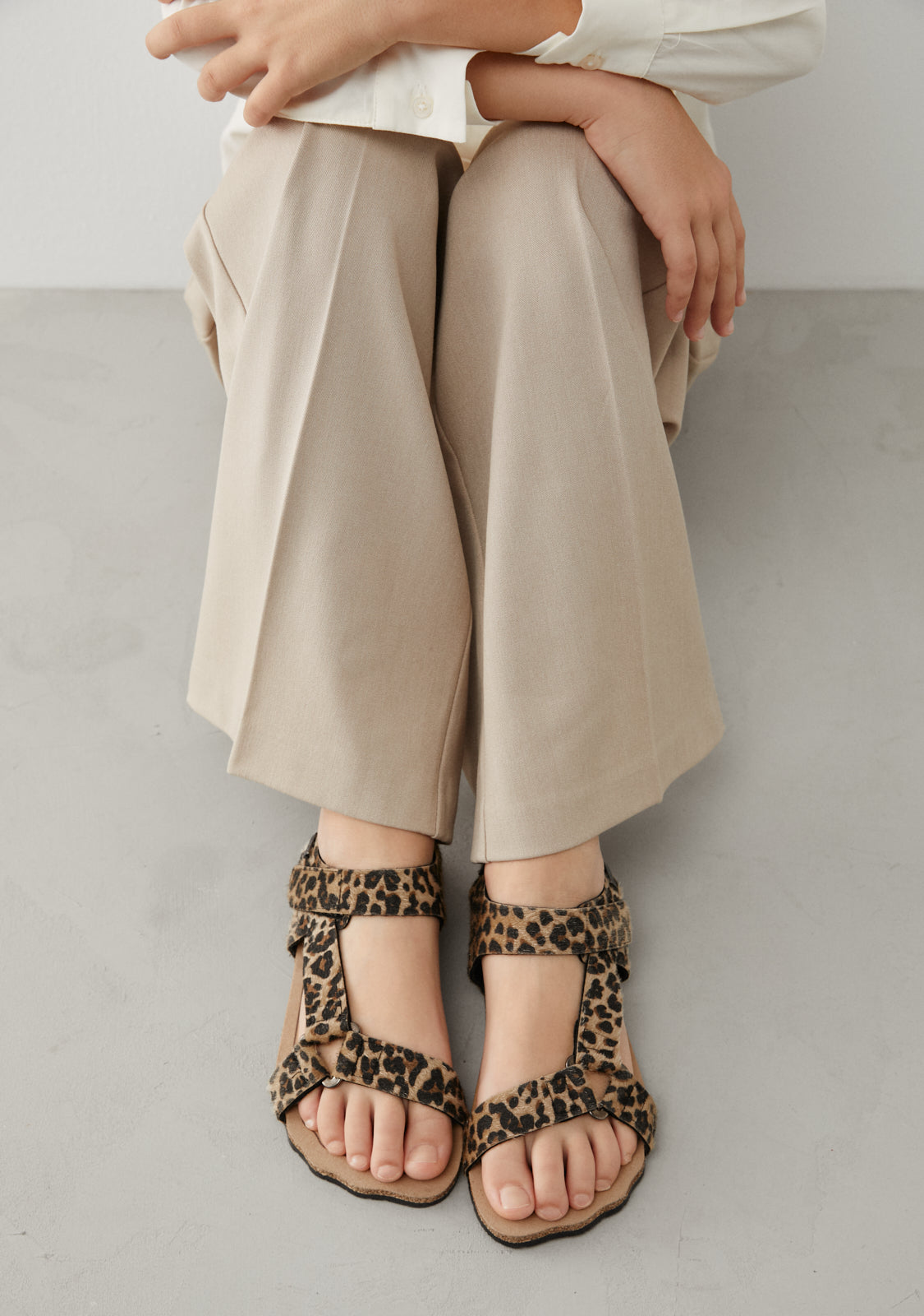 Leopard Straps Barefoot Goflex Sandals