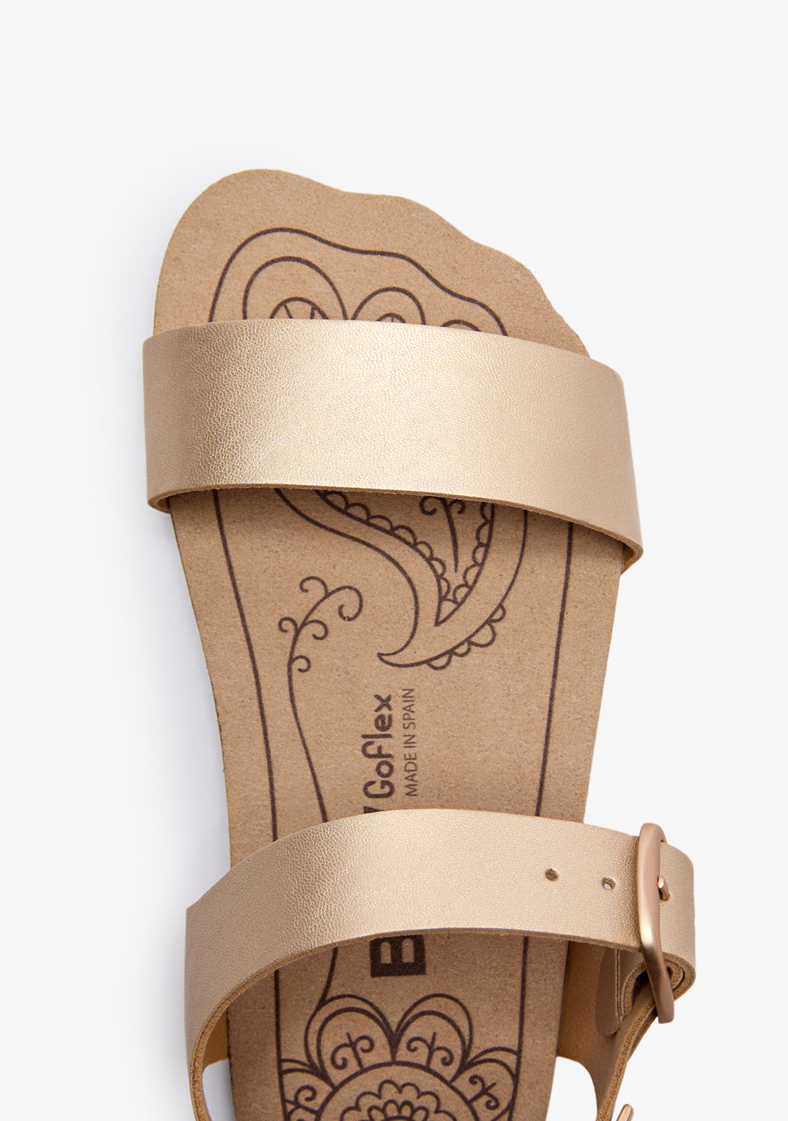 Gold Shine Strap Barefoot Goflex Sandals