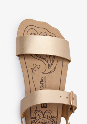 Gold Shine Strap Barefoot Goflex Sandals