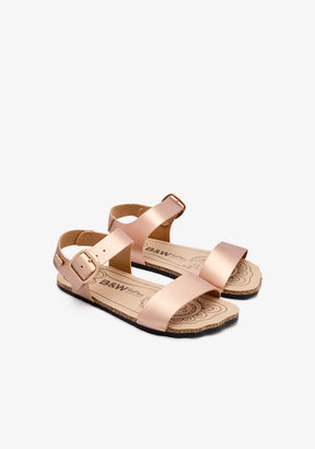 Rose Gold Strap Barefoot Goflex Sandals