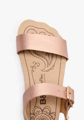 Rose Gold Strap Barefoot Goflex Sandals