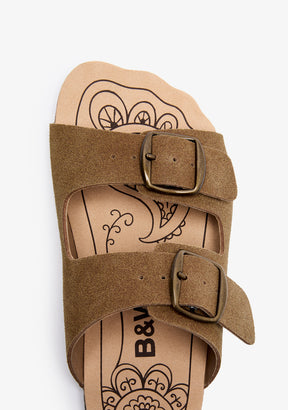 Camel Buckles Barefoot Goflex Sandals