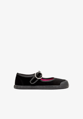 Barefoot Mary Jane Velvet Black