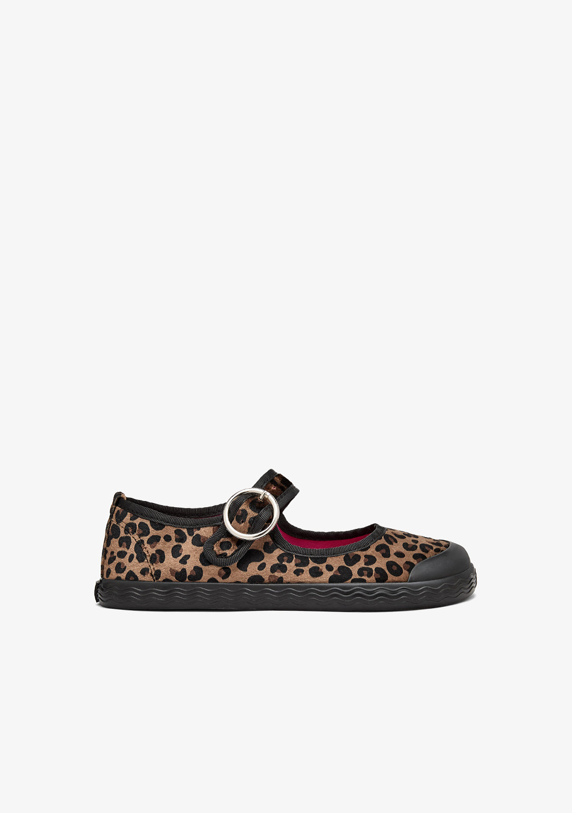 Leopard Barefoot Mary Janes with Buckle