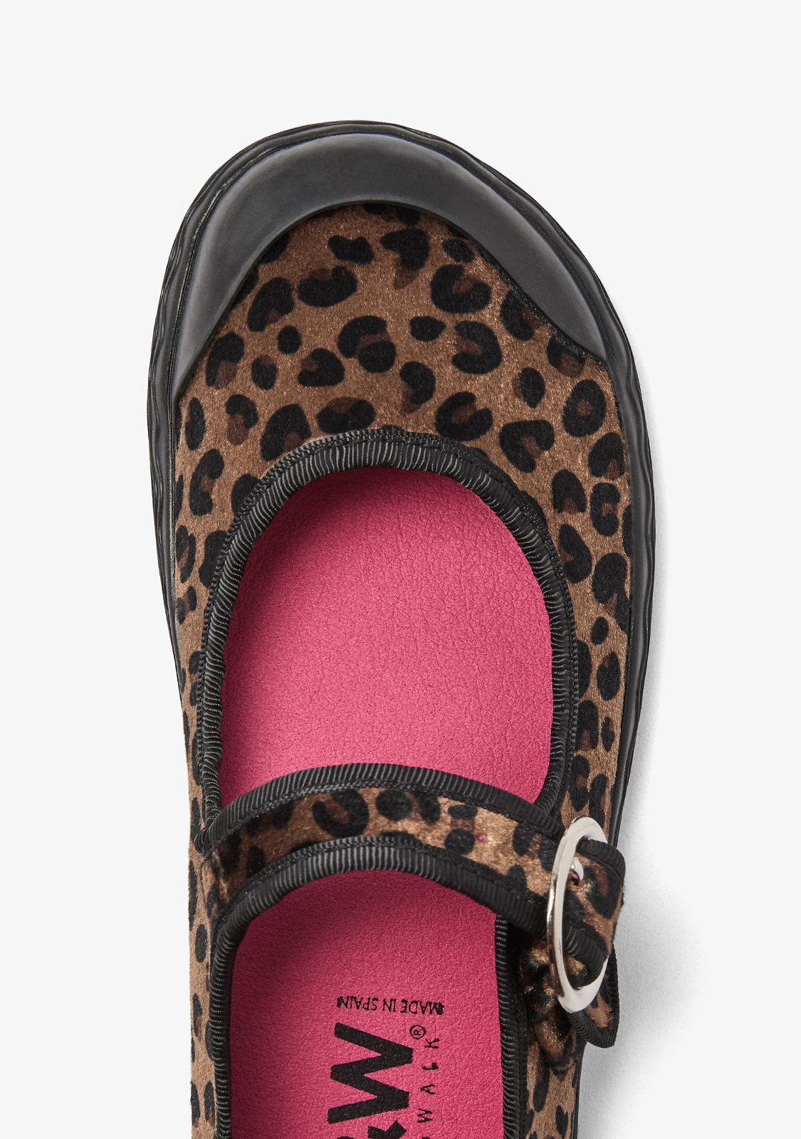 Leopard Barefoot Mary Janes with Buckle