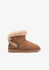 Botas Australianas Bajas Pelo Marrones y Glitter