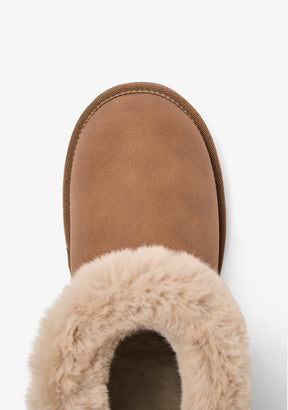 Botas Australianas Bajas Pelo Marrones y Glitter
