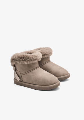 Botas Australianas Bajas Pelo Lazo Taupe