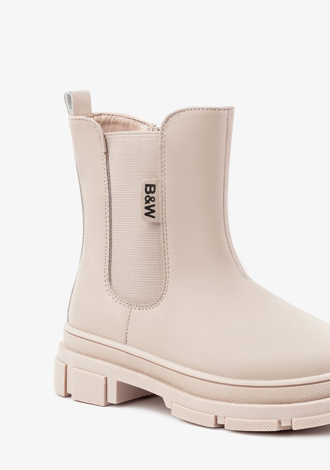 Beige Elastic Boots Napa