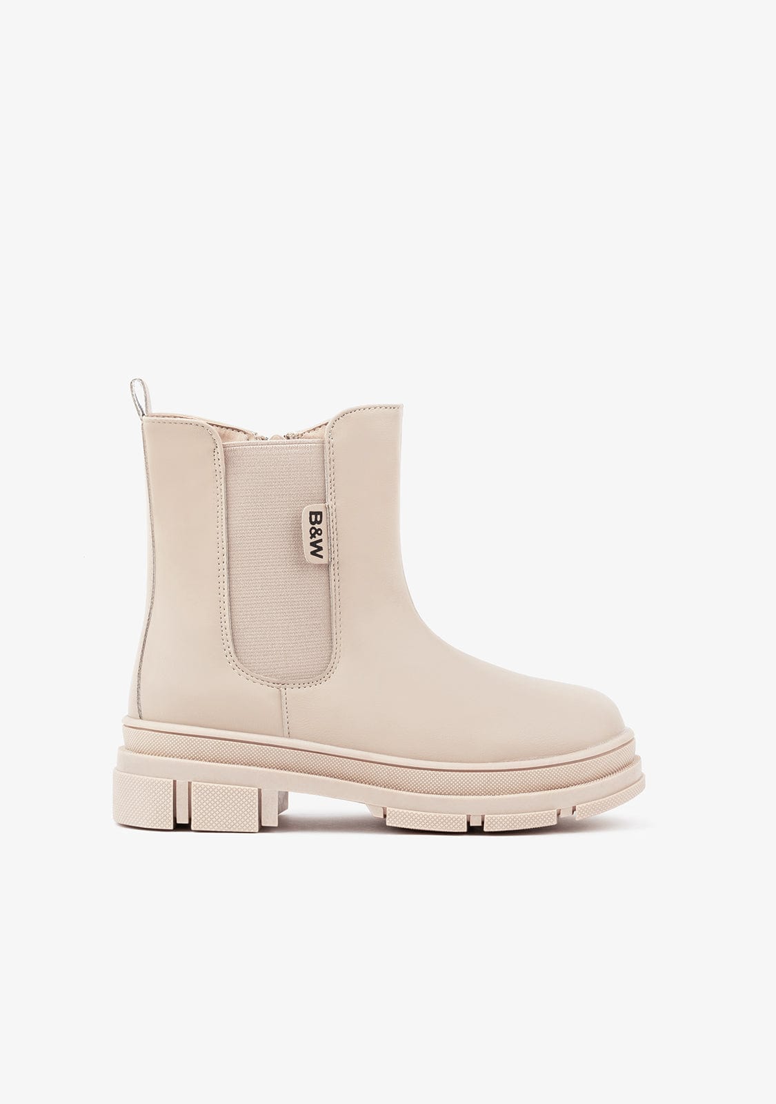 Beige Elastic Boots Napa