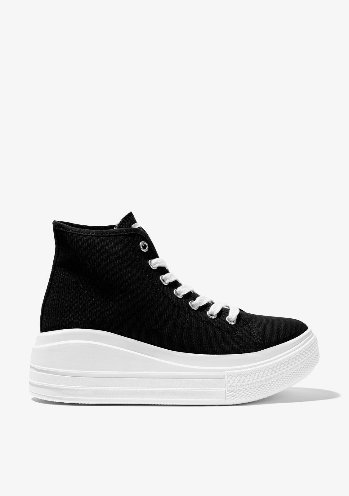 Black Platform Rider Hi-Top Sneakers