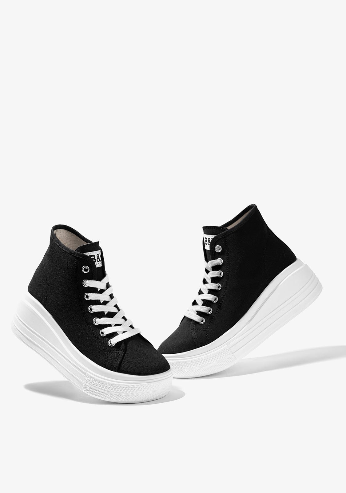 Black Platform Rider Hi-Top Sneakers