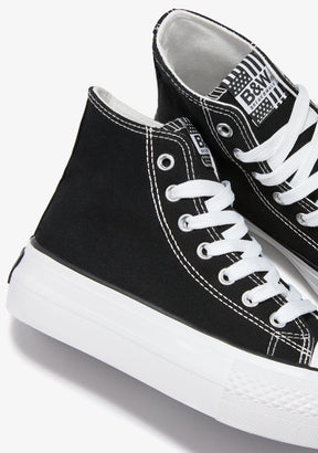 Black Basic High Top Sneakers