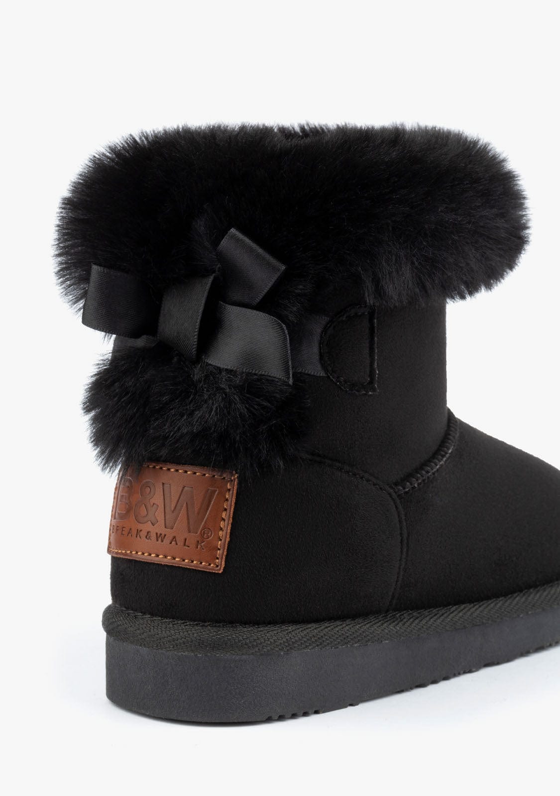 Black Bow Fur Australian Boots Water Repellent