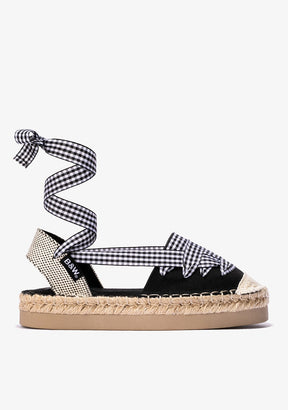 Black Bow Vichy Espadrilles