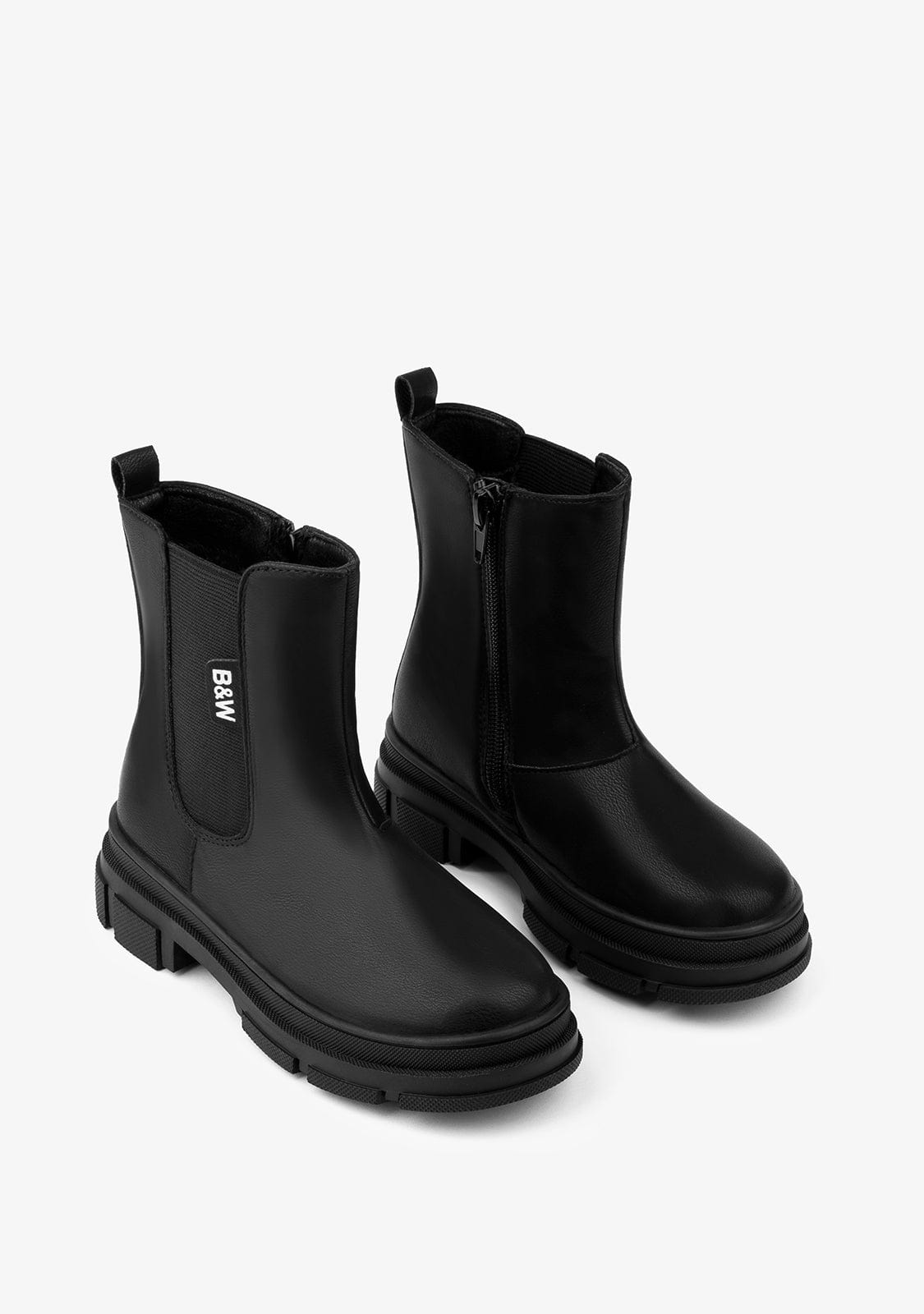 Black Elastic Boots Napa