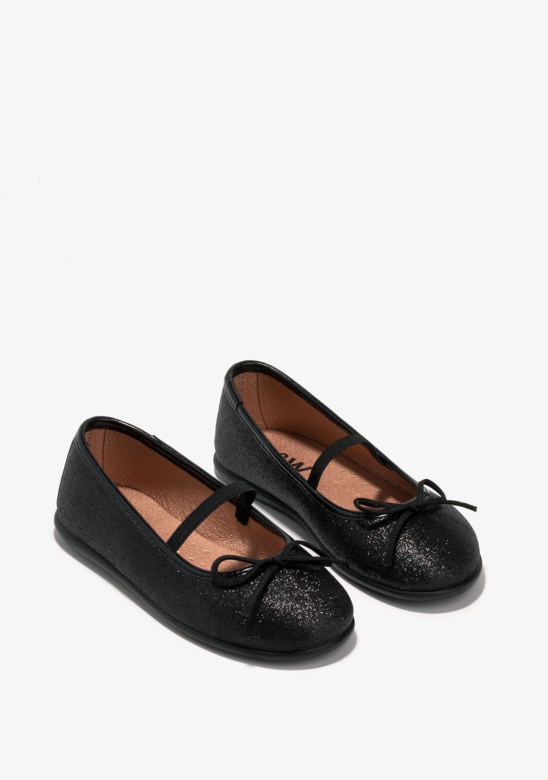 Black Glitter Ballerinas