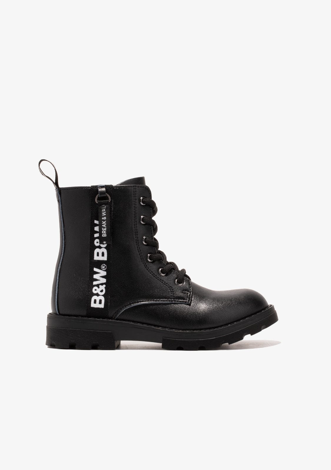 Black Military Logo Boots