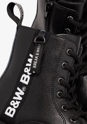 Black Military Logo Boots